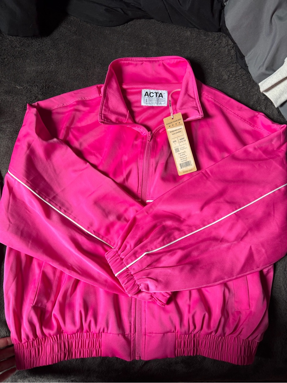 Acta Hot pink track suit zip up